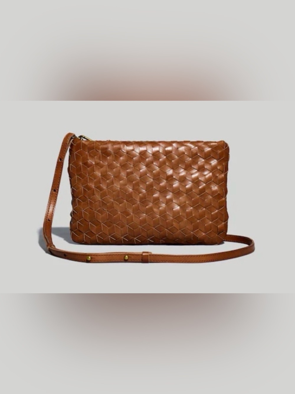 MADEWELL PUFF CROSSBODY/CLUTCH WOVEN BAG